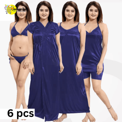 6Pc Best Quality Indian Night Dress (Purpel)