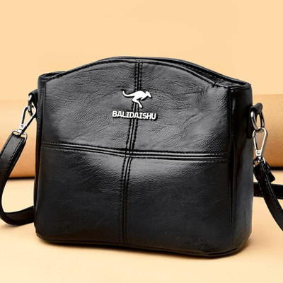 3 Layers Luxury Messenger Crossbody Bags (black)