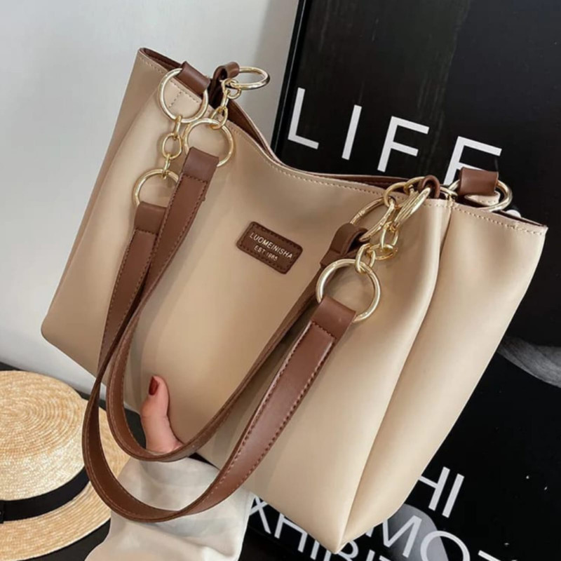 high Quality China Leather Bag (Cream)